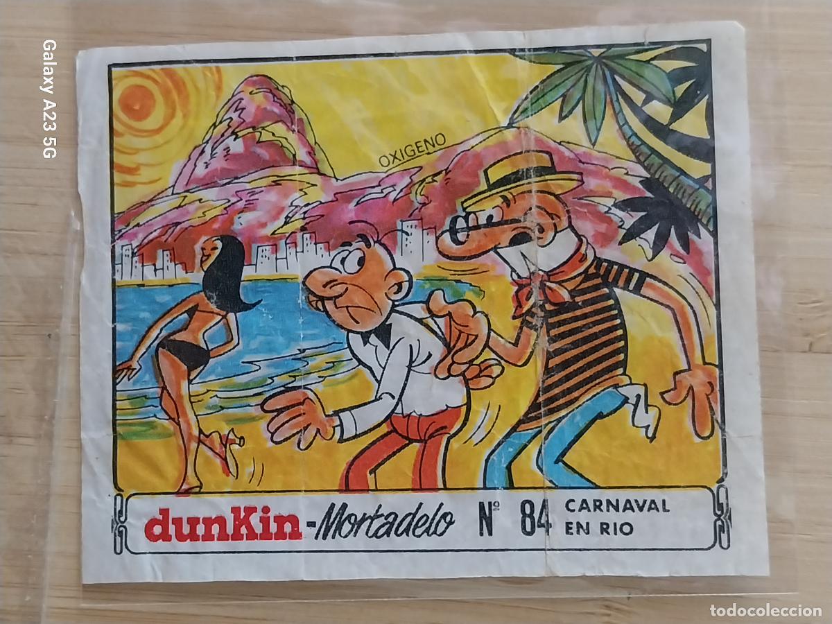 Coleccionismo cromos antiguos: DUNKIN MORTADELO A&Ntilde;O 1971 EL MEDALLON ROBADO CROMO 84 CARNAVAL EN RIO RECUPERADO ORIGINAL A&Ntilde;O