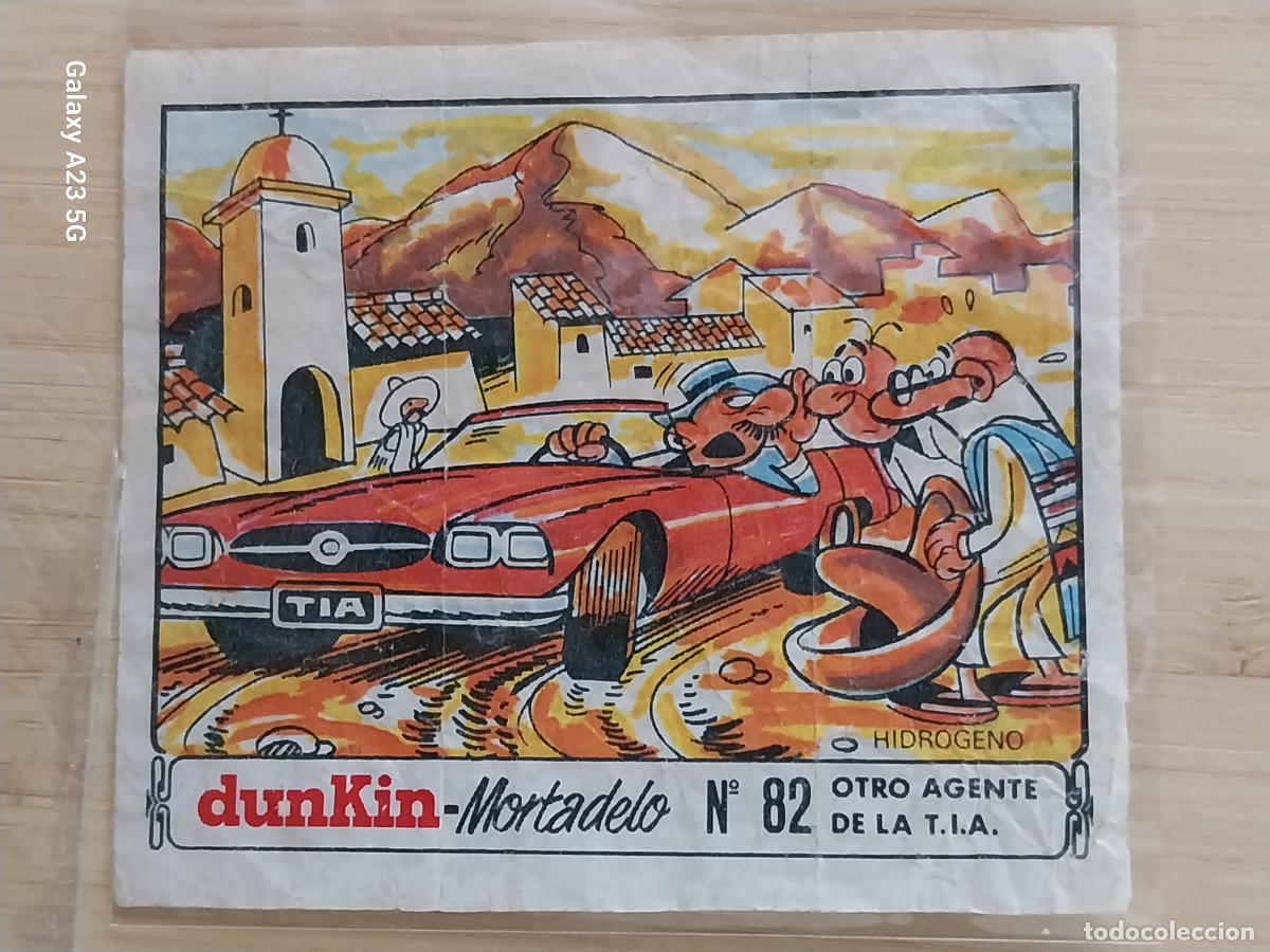 Coleccionismo cromos antiguos: DUNKIN MORTADELO A&Ntilde;O 1971 EL MEDALLON ROBADO CROMO 82 AGENTE T.I.A RECUPERADO ORIGINAL A&Ntilde;O