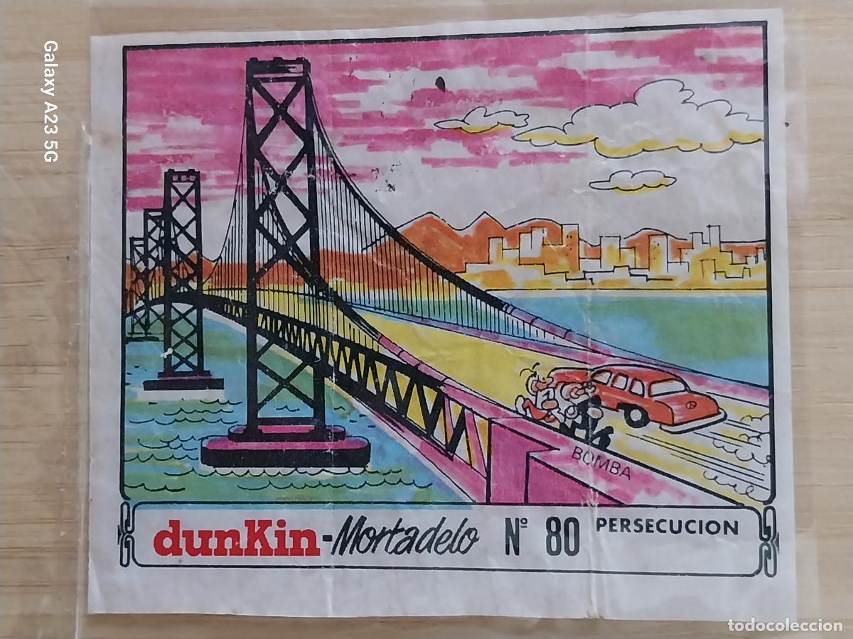 Coleccionismo cromos antiguos: DUNKIN MORTADELO A&Ntilde;O 1971 EL MEDALLON ROBADO CROMO 80 PERSECUCION RECUPERADO ORIGINAL A&Ntilde;O