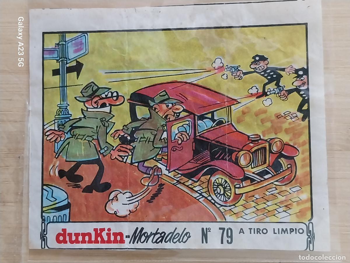 Coleccionismo cromos antiguos: DUNKIN MORTADELO A&Ntilde;O 1971 EL MEDALLON ROBADO CROMO 79 A TIRO LIMPIO RECUPERADO ORIGINAL A&Ntilde;O