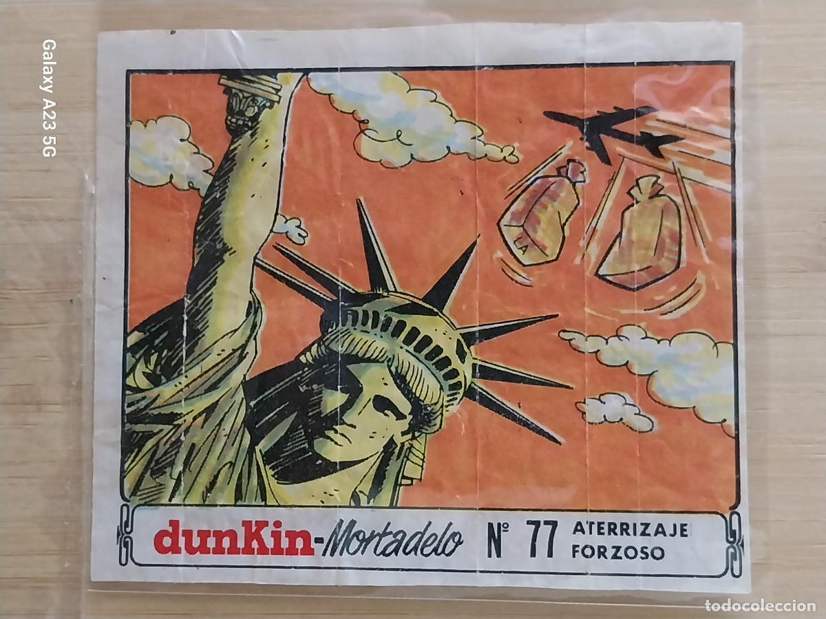 Coleccionismo cromos antiguos: DUNKIN MORTADELO A&Ntilde;O 1971 EL MEDALLON ROBADO CROMO 77 ATERRIZAJE FORZOSO RECUPERADO ORIGINAL A&Ntilde;O