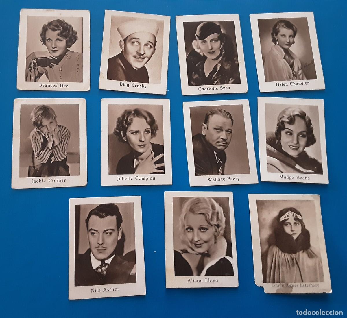 Coleccionismo cromos antiguos: Artistas de cine serie F lote de once cromos de un total de quince