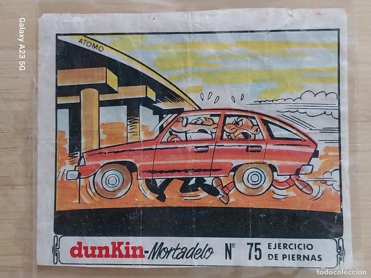 Coleccionismo cromos antiguos: DUNKIN MORTADELO A&Ntilde;O 1971 EL MEDALLON ROBADO CROMO 75 EJERCICIO PIERNAS RECUPERADO ORIGINAL