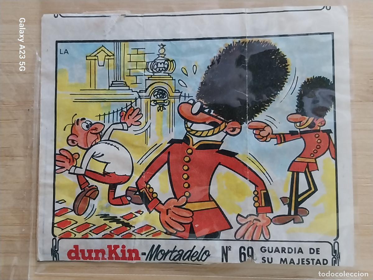 Coleccionismo cromos antiguos: DUNKIN MORTADELO A&Ntilde;O 1971 EL MEDALLON ROBADO CROMO 69 GUARDIA MAJESTAD RECUPERADO ORIGINAL