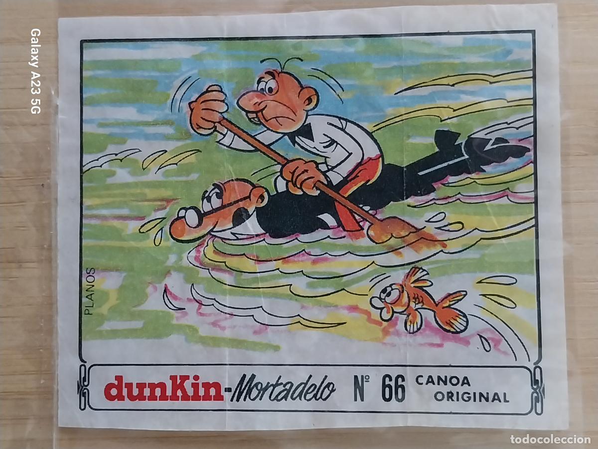 Coleccionismo cromos antiguos: DUNKIN MORTADELO A&Ntilde;O 1971 EL MEDALLON ROBADO CROMO 66 CANOA RECUPERADO ORIGINAL