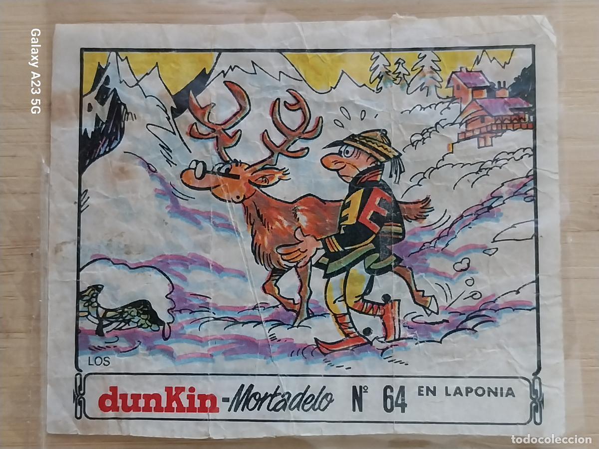 Coleccionismo cromos antiguos: DUNKIN MORTADELO A&Ntilde;O 1971 EL MEDALLON ROBADO CROMO 64 LAPONIA RECUPERADO ORIGINAL