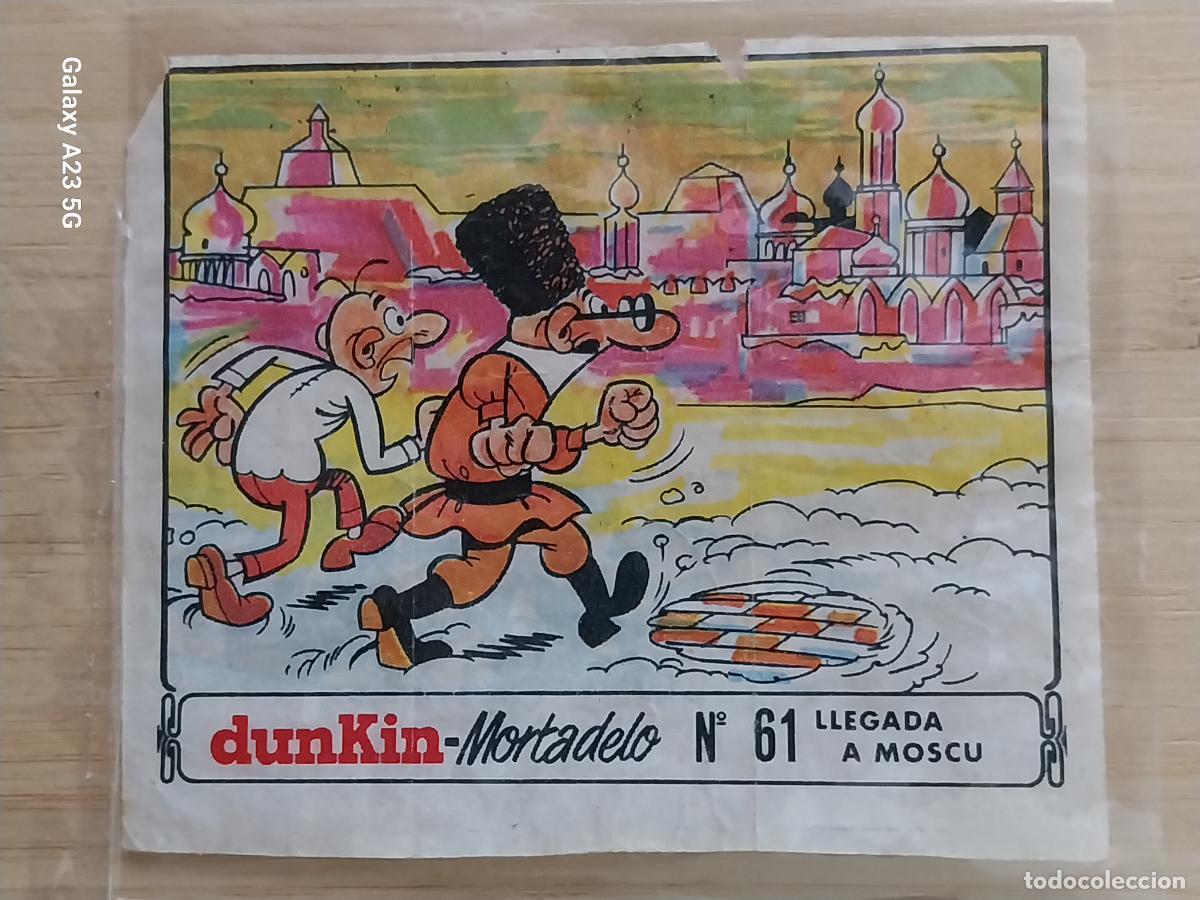 Coleccionismo cromos antiguos: DUNKIN MORTADELO A&Ntilde;O 1971 EL MEDALLON ROBADO CROMO 61 LLEGADA A MOSCU RECUPERADO ORIGINAL