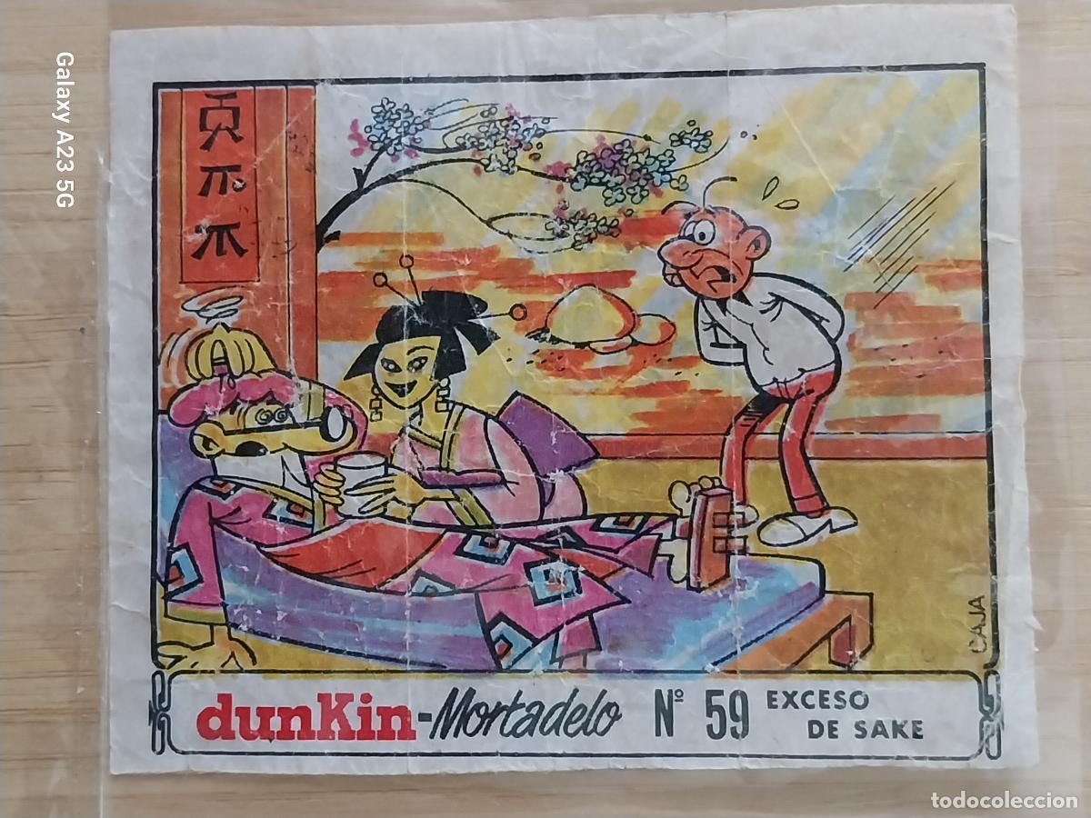 Coleccionismo cromos antiguos: DUNKIN MORTADELO A&Ntilde;O 1971 EL MEDALLON ROBADO CROMO 59 EXCESO DE SAKE RECUPERADO ORIGINAL