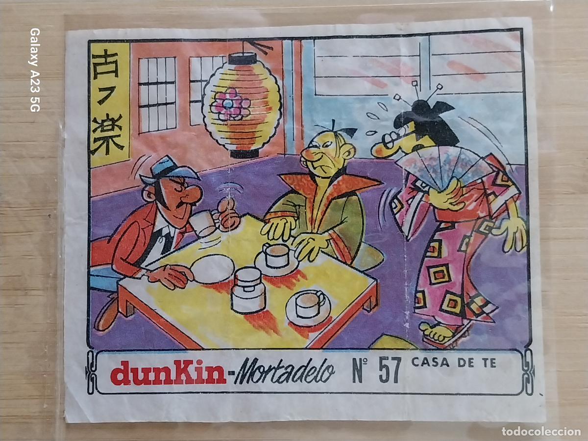 Coleccionismo cromos antiguos: DUNKIN MORTADELO A&Ntilde;O 1971 EL MEDALLON ROBADO CROMO 57 CAS DE TE RECUPERADO ORIGINAL