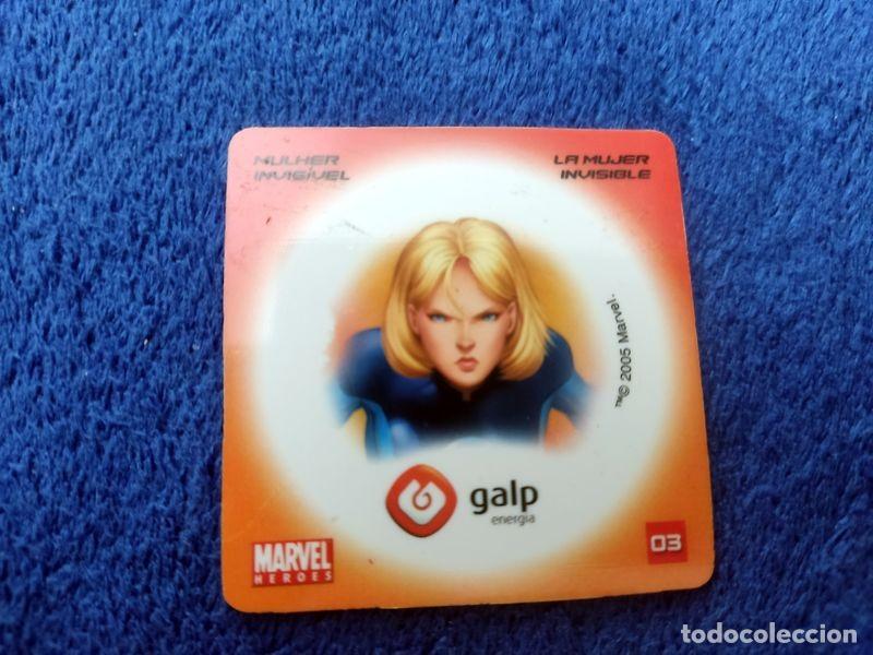 Coleccionismo cromos antiguos: CROMO MARVEL HEROES AXTION FLIX GALP. N&ordm; 3 (DE 24) MUJER INVISIBLE HOLOGRAMA 3D 2005