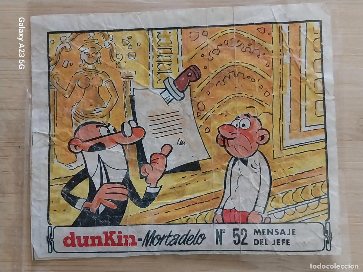 Coleccionismo cromos antiguos: DUNKIN MORTADELO A&Ntilde;O 1971 EL MEDALLON ROBADO CROMO 52 MENSAJE JEFE RECUPERADO ORIGINAL