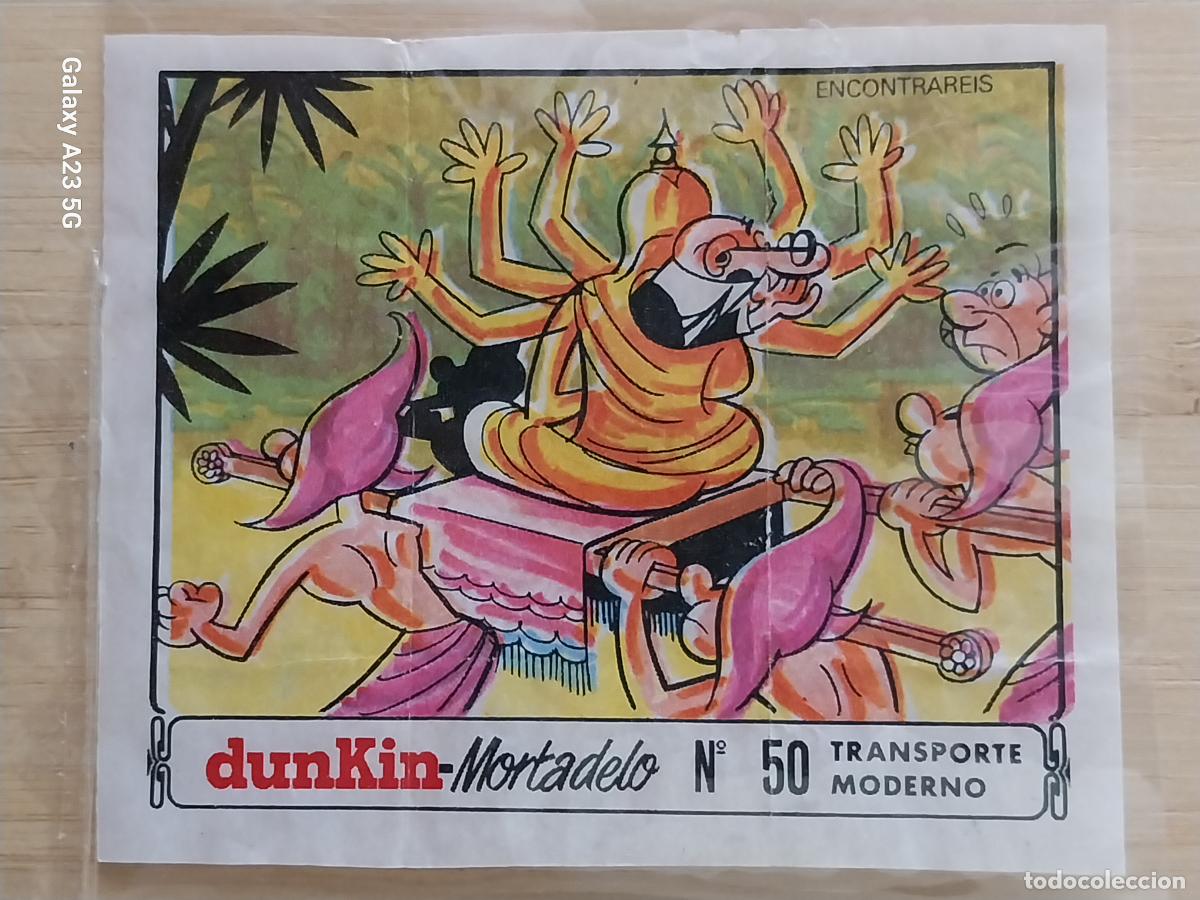 Coleccionismo cromos antiguos: DUNKIN MORTADELO A&Ntilde;O 1971 EL MEDALLON ROBADO CROMO 50 TRANSPORTE MODERNO RECUPERADO ORIGINAL