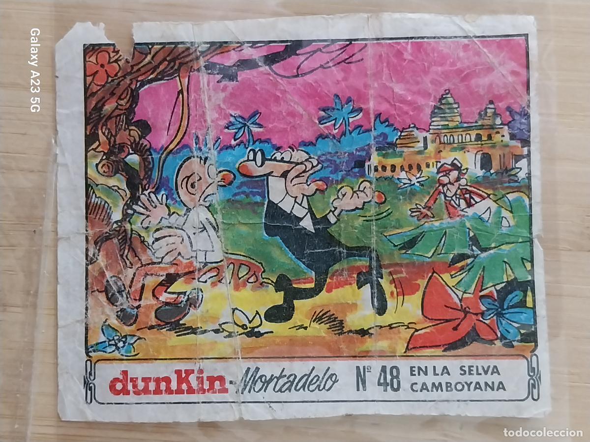 Coleccionismo cromos antiguos: DUNKIN MORTADELO A&Ntilde;O 1971 EL MEDALLON ROBADO CROMO 48 SELVA CAMBOYANOA RECUPERADO ORIGINAL