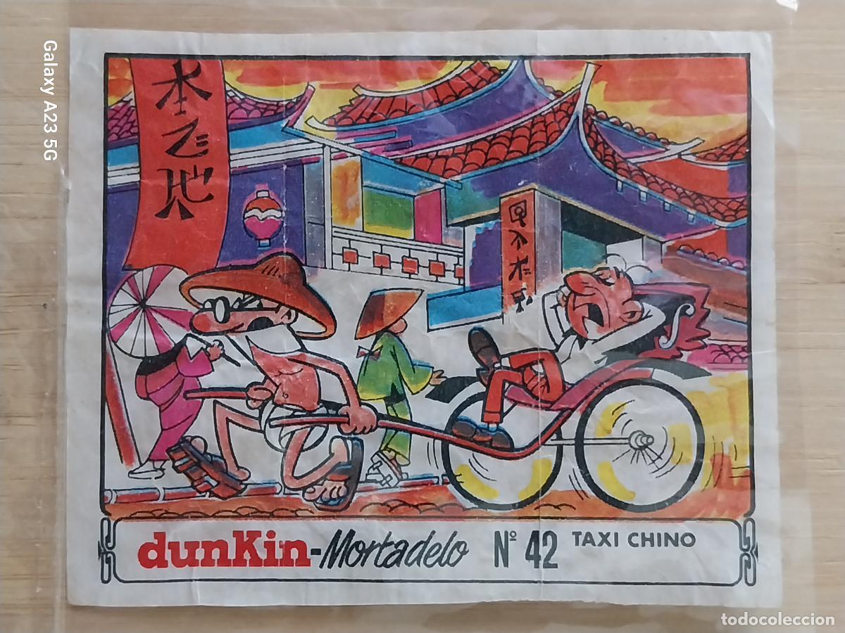 Coleccionismo cromos antiguos: DUNKIN MORTADELO A&Ntilde;O 1971 EL MEDALLON ROBADO CROMO 42 TAXI CHINO RECUPERADO ORIGINAL