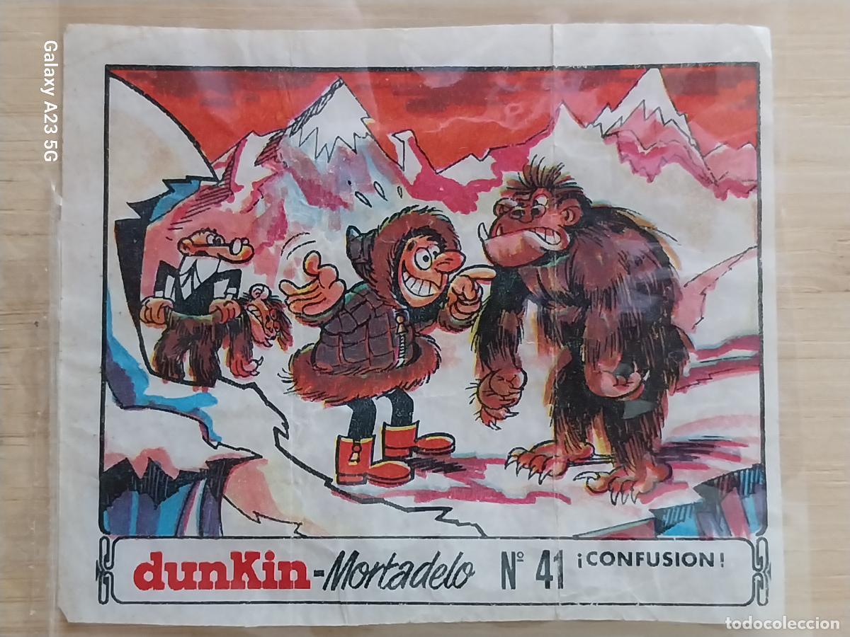 Coleccionismo cromos antiguos: DUNKIN MORTADELO A&Ntilde;O 1971 EL MEDALLON ROBADO CROMO 41 CONFUSION RECUPERADO ORIGINAL