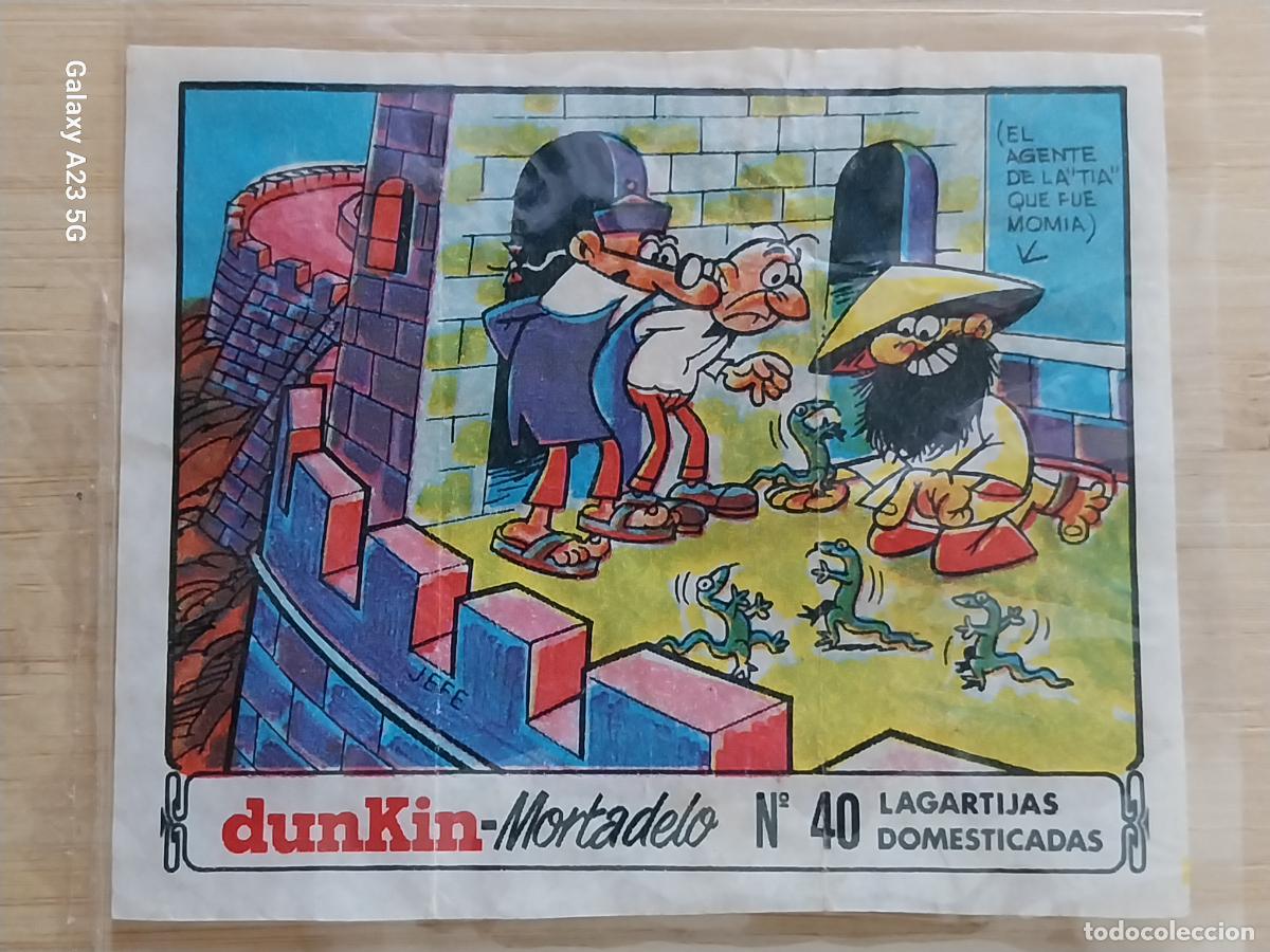 Coleccionismo cromos antiguos: DUNKIN MORTADELO A&Ntilde;O 1971 EL MEDALLON ROBADO CROMO 40 LAGARTIJAS DOMESTICADAS RECUPERADO ORIGINAL