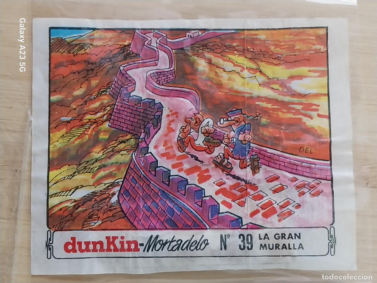 Coleccionismo cromos antiguos: DUNKIN MORTADELO A&Ntilde;O 1971 EL MEDALLON ROBADO CROMO 39 GRAN MURALLA RECUPERADO ORIGINAL