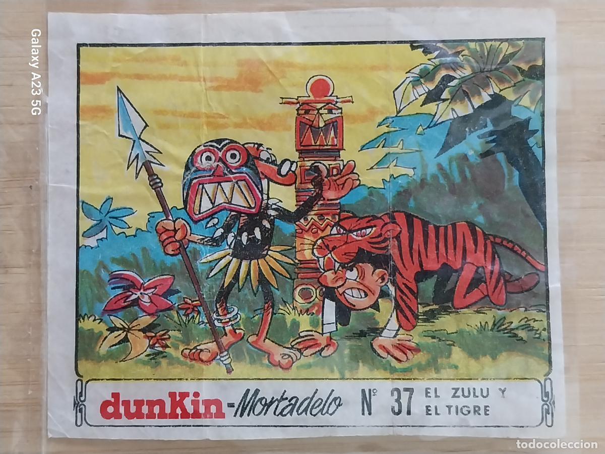 Coleccionismo cromos antiguos: DUNKIN MORTADELO A&Ntilde;O 1971 EL MEDALLON ROBADO CROMO 37 ZULU Y EL TIGRE RECUPERADO ORIGINAL