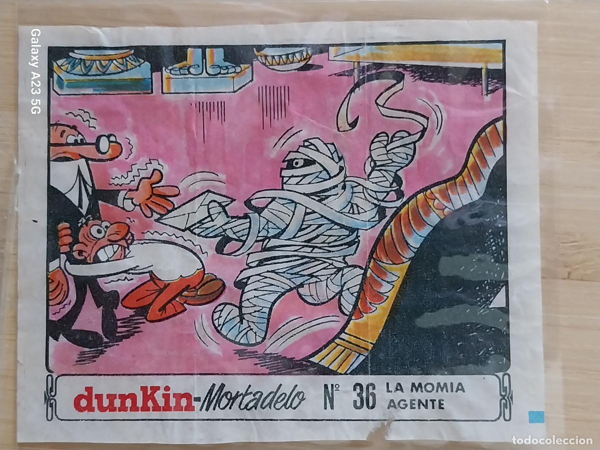 Coleccionismo cromos antiguos: DUNKIN MORTADELO A&Ntilde;O 1971 EL MEDALLON ROBADO CROMO 36 MOMIA AGENTE RECUPERADO ORIGINAL