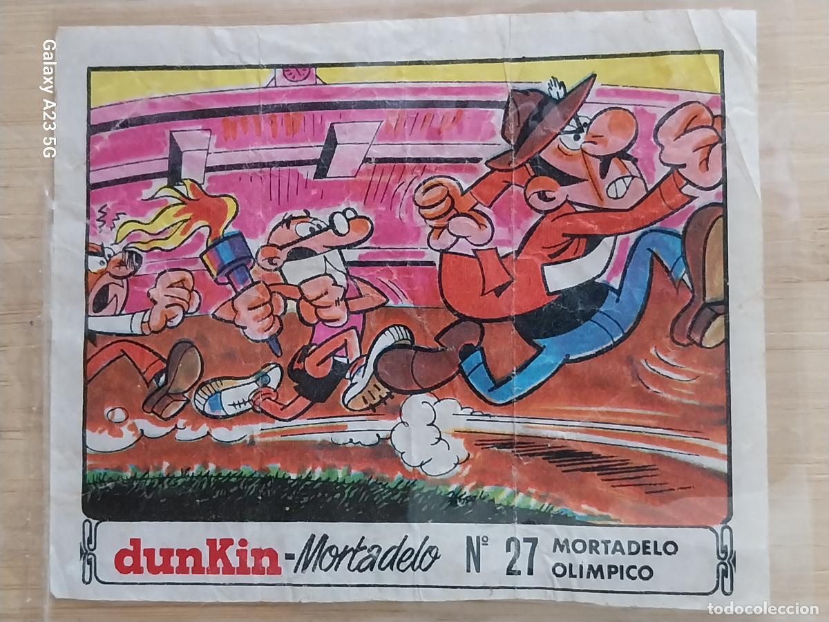 Coleccionismo cromos antiguos: DUNKIN MORTADELO A&Ntilde;O 1971 EL MEDALLON ROBADO CROMO 27 OLIMPICO RECUPERADO ORIGINAL