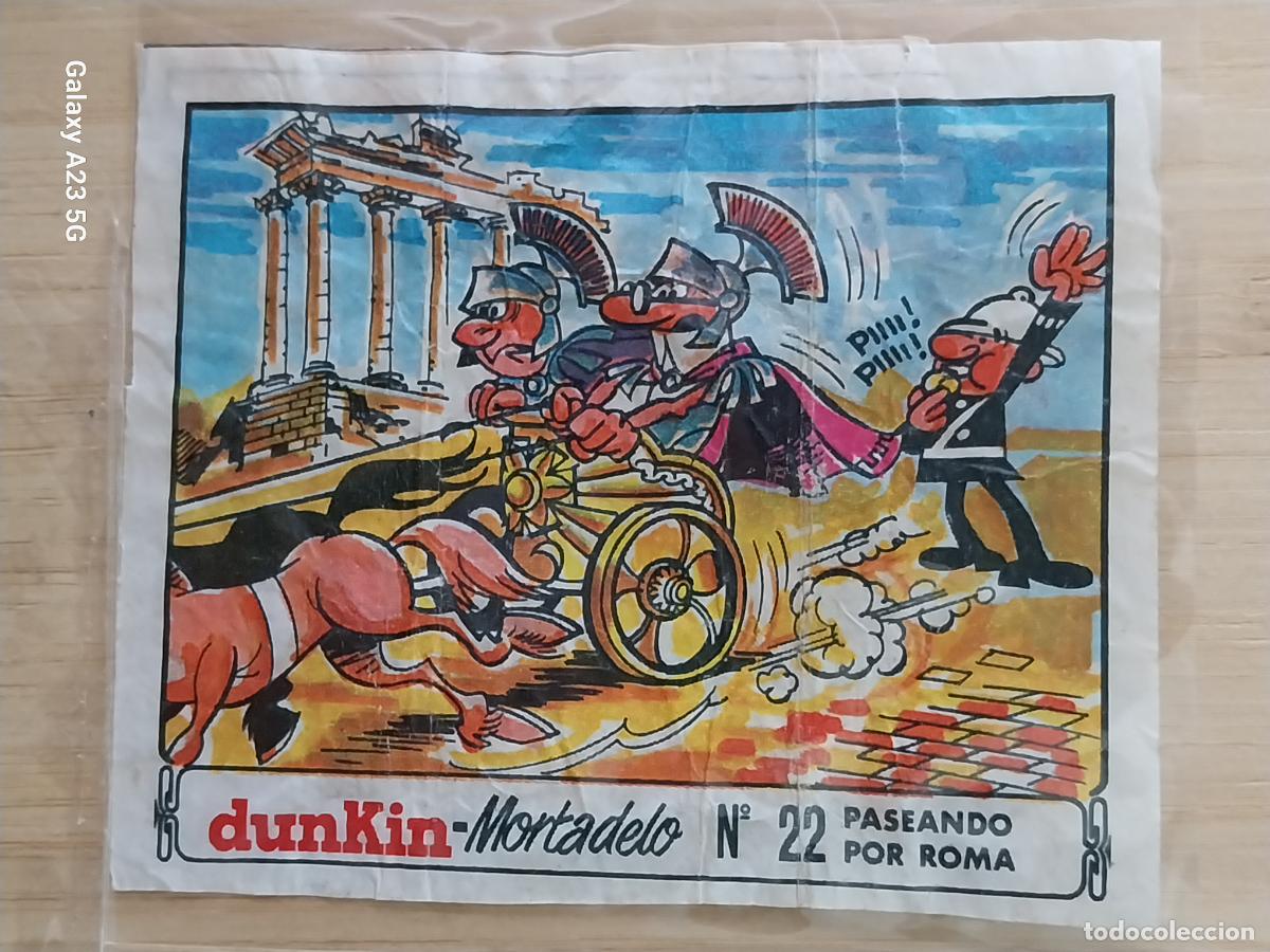 Coleccionismo cromos antiguos: DUNKIN MORTADELO A&Ntilde;O 1971 EL MEDALLON ROBADO CROMO 22 PASEANDO POR ROMA RECUPERADO ORIGINAL