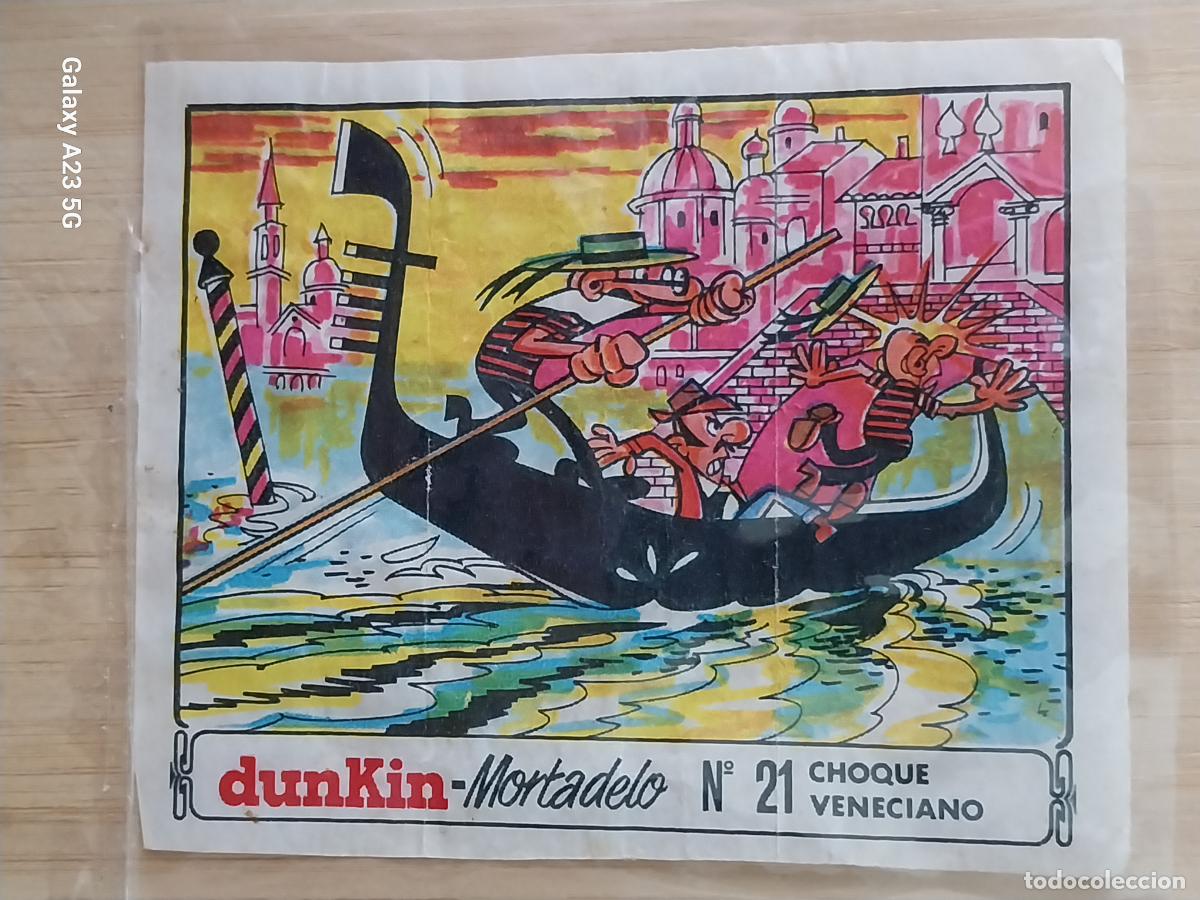 Coleccionismo cromos antiguos: DUNKIN MORTADELO A&Ntilde;O 1971 EL MEDALLON ROBADO CROMO 21 CHOQUE VENECIANO RECUPERADO ORIGINAL