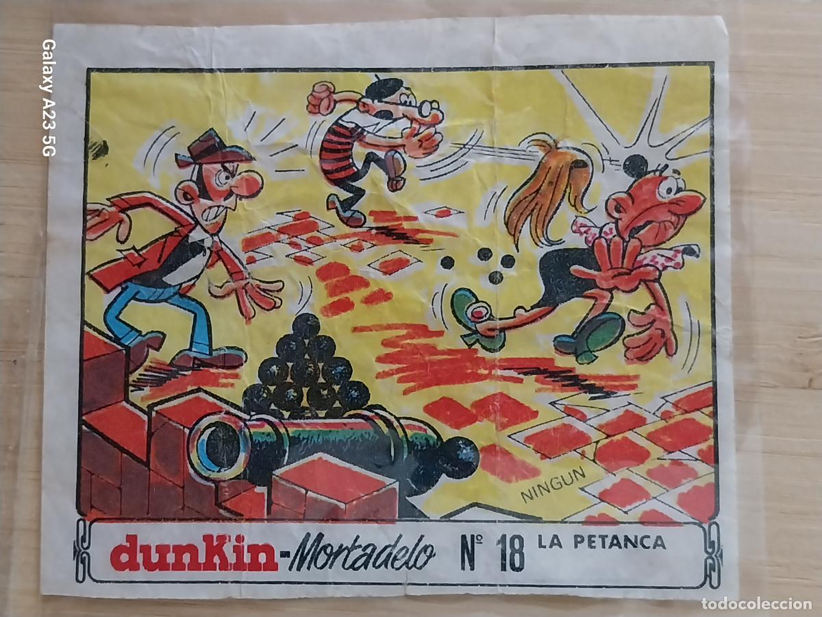 Coleccionismo cromos antiguos: DUNKIN MORTADELO A&Ntilde;O 1971 EL MEDALLON ROBADO CROMO 18 PETANCA RECUPERADO ORIGINAL
