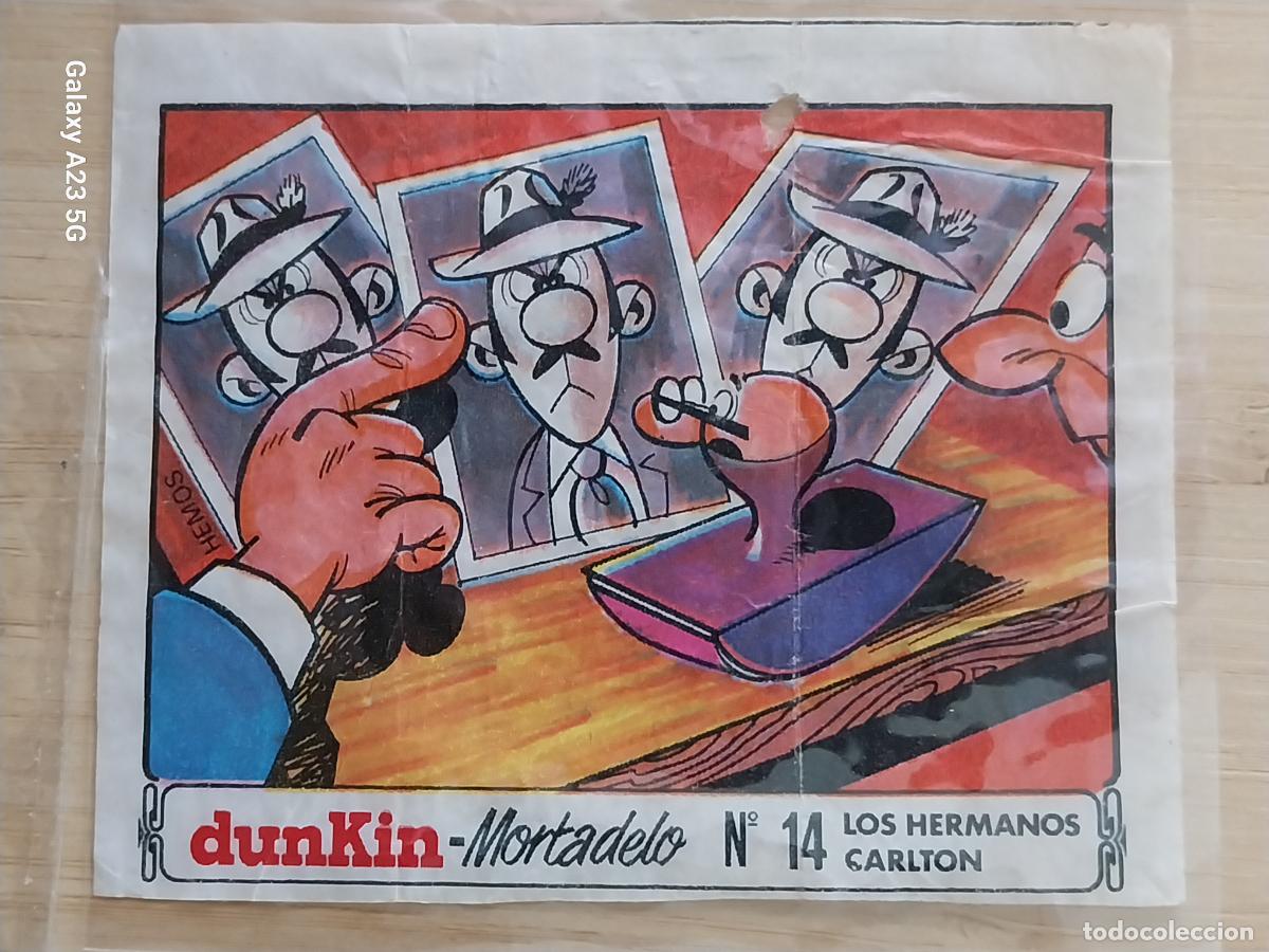 Coleccionismo cromos antiguos: DUNKIN MORTADELO A&Ntilde;O 1971 EL MEDALLON ROBADO CROMO 14 HERMANOS CARLTON RECUPERADO ORIGINAL