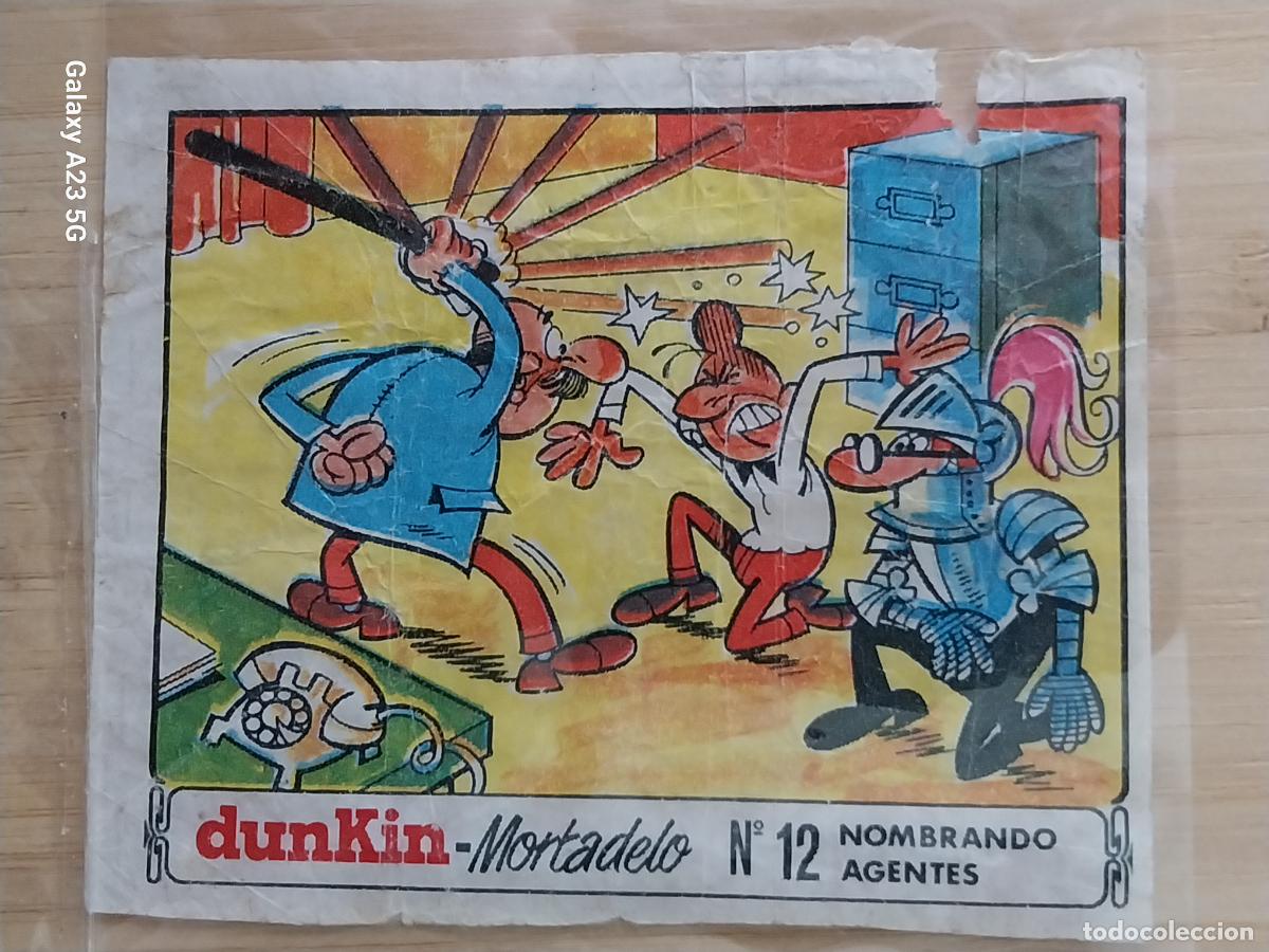 Coleccionismo cromos antiguos: DUNKIN MORTADELO A&Ntilde;O 1971 EL MEDALLON ROBADO CROMO 12 NOMBRANDO AGENTES RECUPERADO ORIGINAL