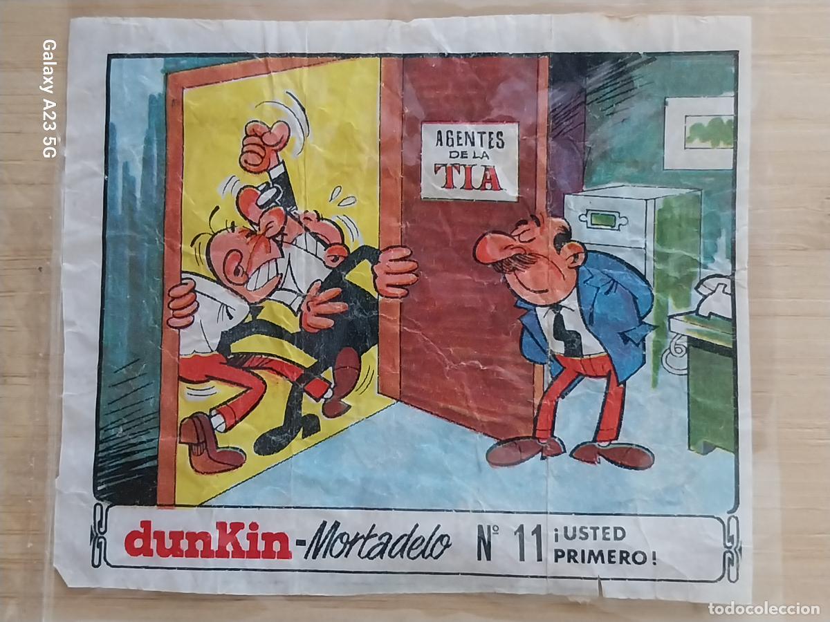 Coleccionismo cromos antiguos: DUNKIN MORTADELO A&Ntilde;O 1971 EL MEDALLON ROBADO CROMO 11 USTED PRIMERO RECUPERADO ORIGINAL