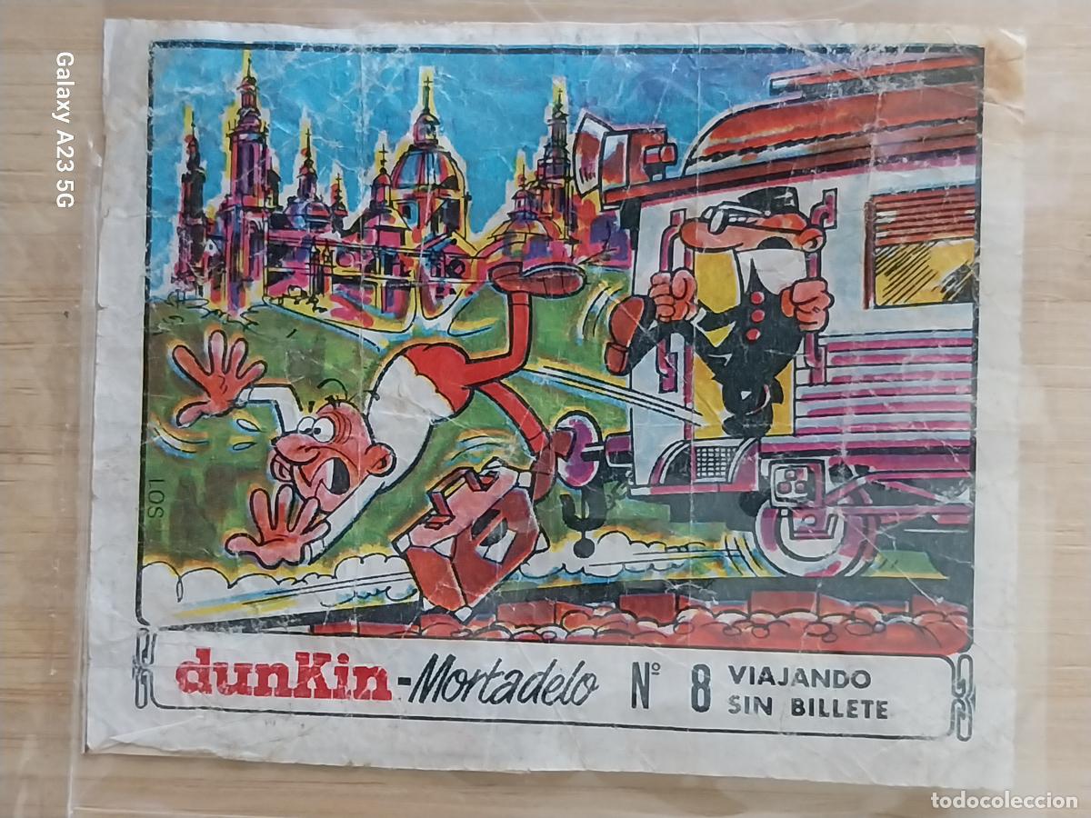 Coleccionismo cromos antiguos: DUNKIN MORTADELO A&Ntilde;O 1971 EL MEDALLON ROBADO CROMO 8 VIAJANDO SIN BILLETE RECUPERADO ORIGINAL