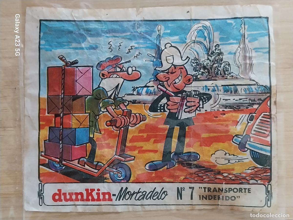Coleccionismo cromos antiguos: DUNKIN MORTADELO A&Ntilde;O 1971 EL MEDALLON ROBADO CROMO 7 TRANSPORTE INDEBIDO RECUPERADO ORIGINAL
