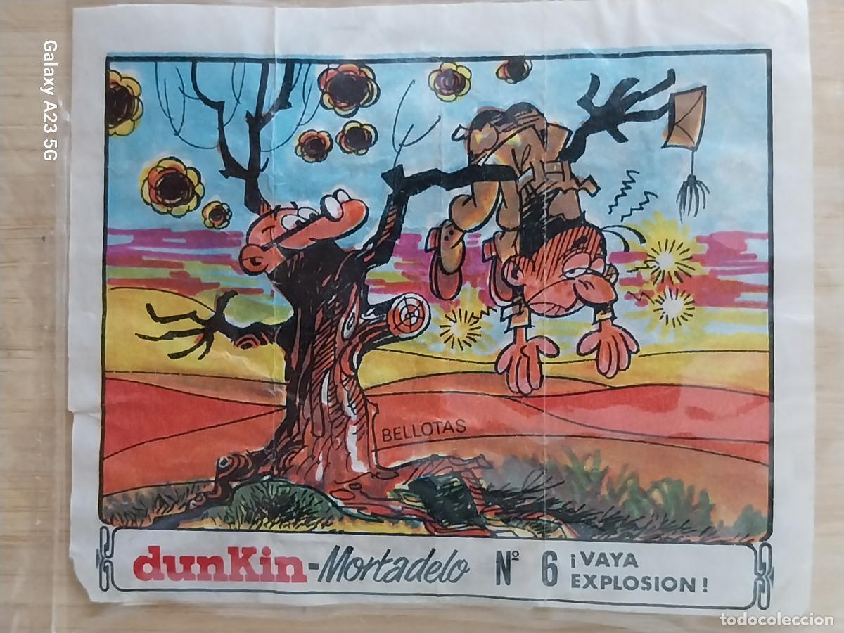 Coleccionismo cromos antiguos: DUNKIN MORTADELO A&Ntilde;O 1971 EL MEDALLON ROBADO CROMO 6 VAYA EXPLOSION RECUPERADO ORIGINAL