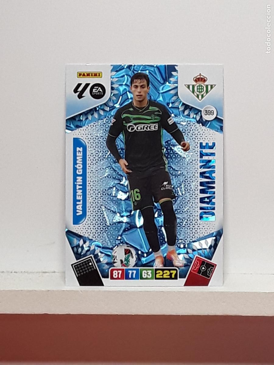 Coleccionismo cromos antiguos: ADRENALYN 2025 2026 25 26 ALBUM PANINI LIGA N 399 BETIS DIAMANTE VALENTIN GOMEZ