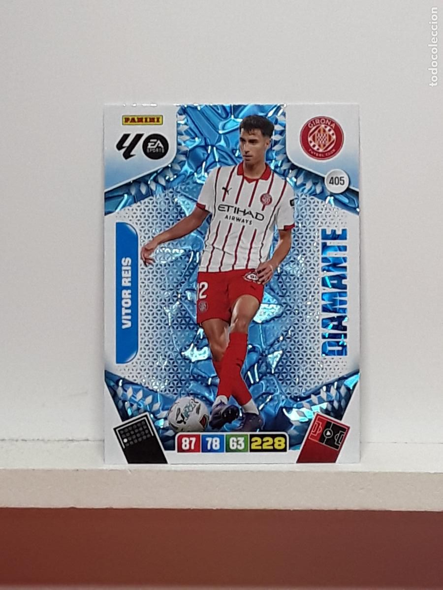 Coleccionismo cromos antiguos: ADRENALYN 2025 2026 25 26 ALBUM PANINI LIGA N 405 GIRONA DIAMANTE VITOR REIS