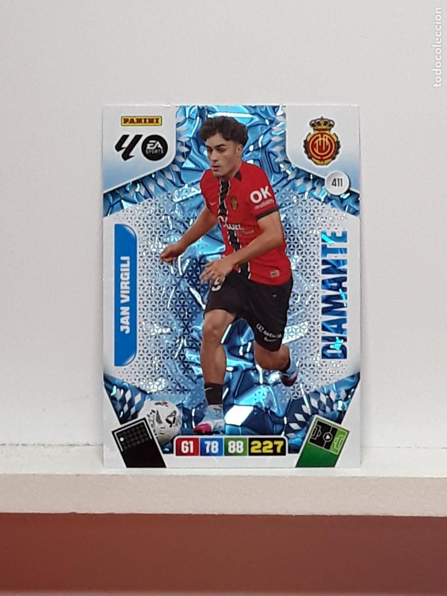 Coleccionismo cromos antiguos: ADRENALYN 2025 2026 25 26 ALBUM PANINI LIGA N 411 MALLORCA DIAMANTE JAN VIRGILI