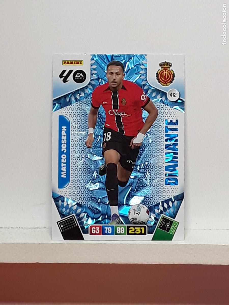 Coleccionismo cromos antiguos: ADRENALYN 2025 2026 25 26 ALBUM PANINI LIGA N 412 MALLORCA DIAMANTE MATEO JOSEPH
