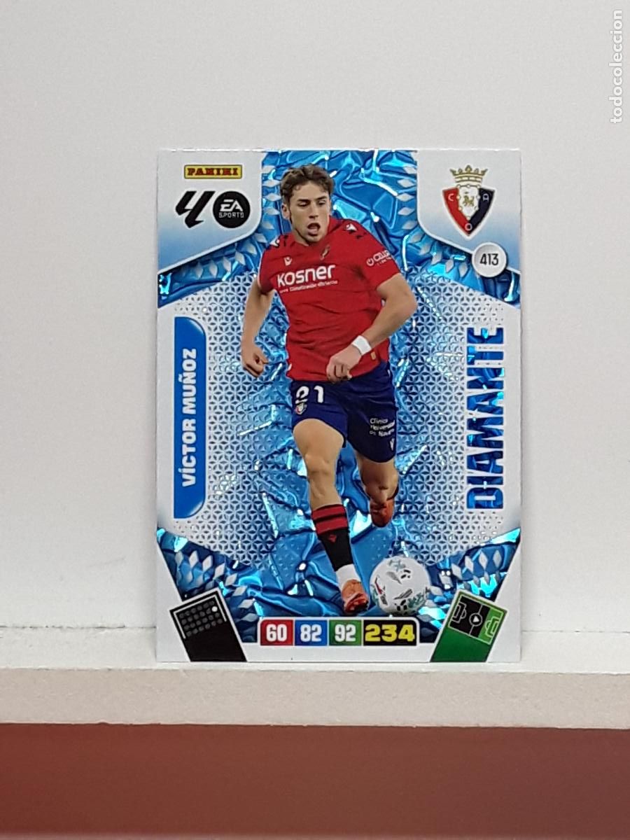 Coleccionismo cromos antiguos: ADRENALYN 2025 2026 25 26 ALBUM PANINI LIGA N 413 OSASUNA DIAMANTE VICTOR MU&Ntilde;OZ