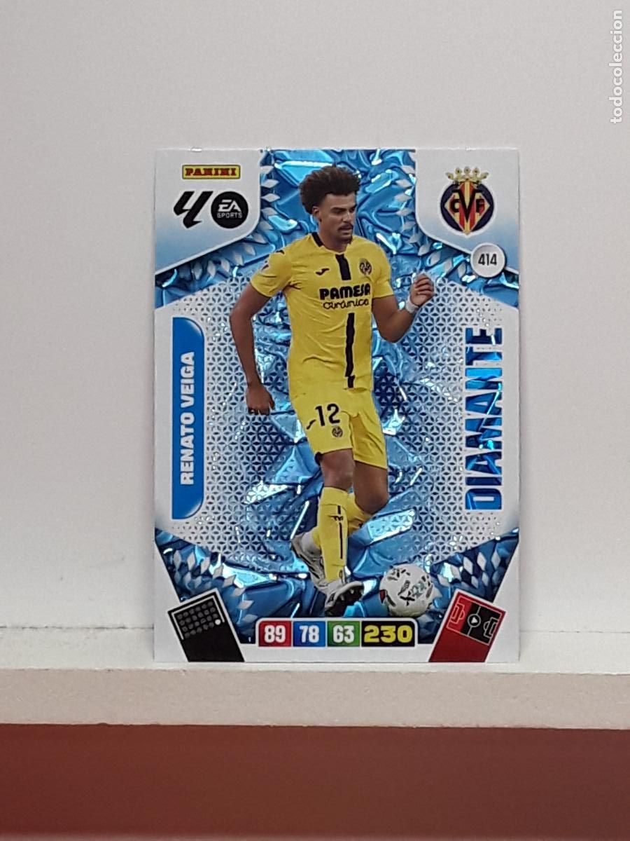 Coleccionismo cromos antiguos: ADRENALYN 2025 2026 25 26 ALBUM PANINI LIGA N 414 VILLARREAL DIAMANTE RENATO VEIGA