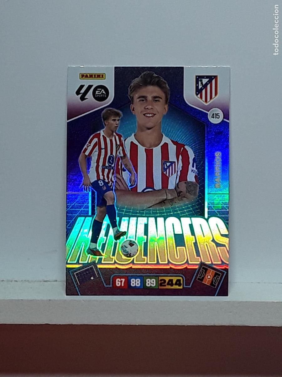 Coleccionismo cromos antiguos: ADRENALYN 2025 2026 25 26 ALBUM PANINI LIGA N 415 ATLETICO MADRID INFLUENCERS BARRIOS