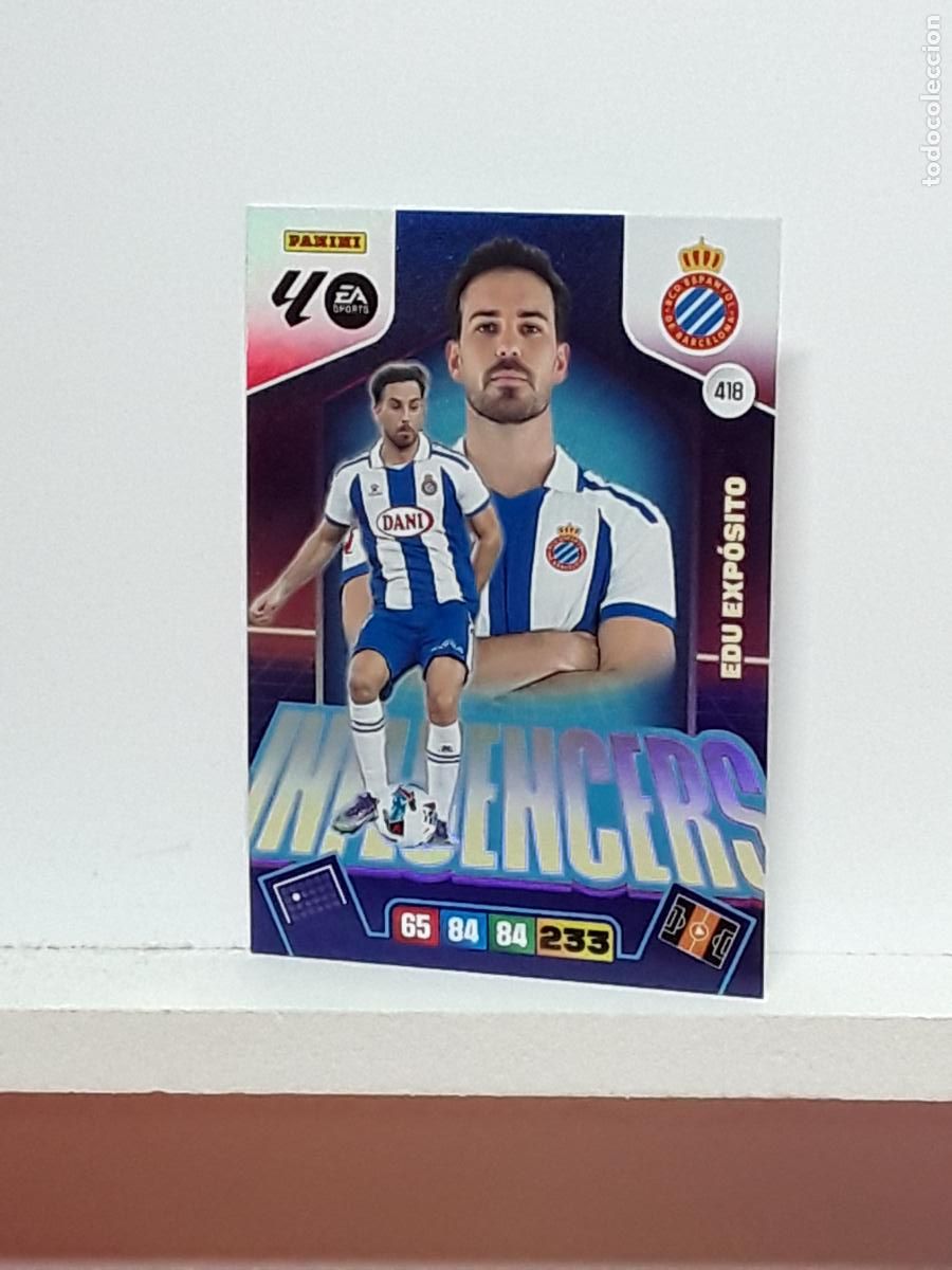 Coleccionismo cromos antiguos: ADRENALYN 2025 2026 25 26 ALBUM PANINI LIGA N 418 ESPANYOL INFLUENCERS EDU EXPOSITO
