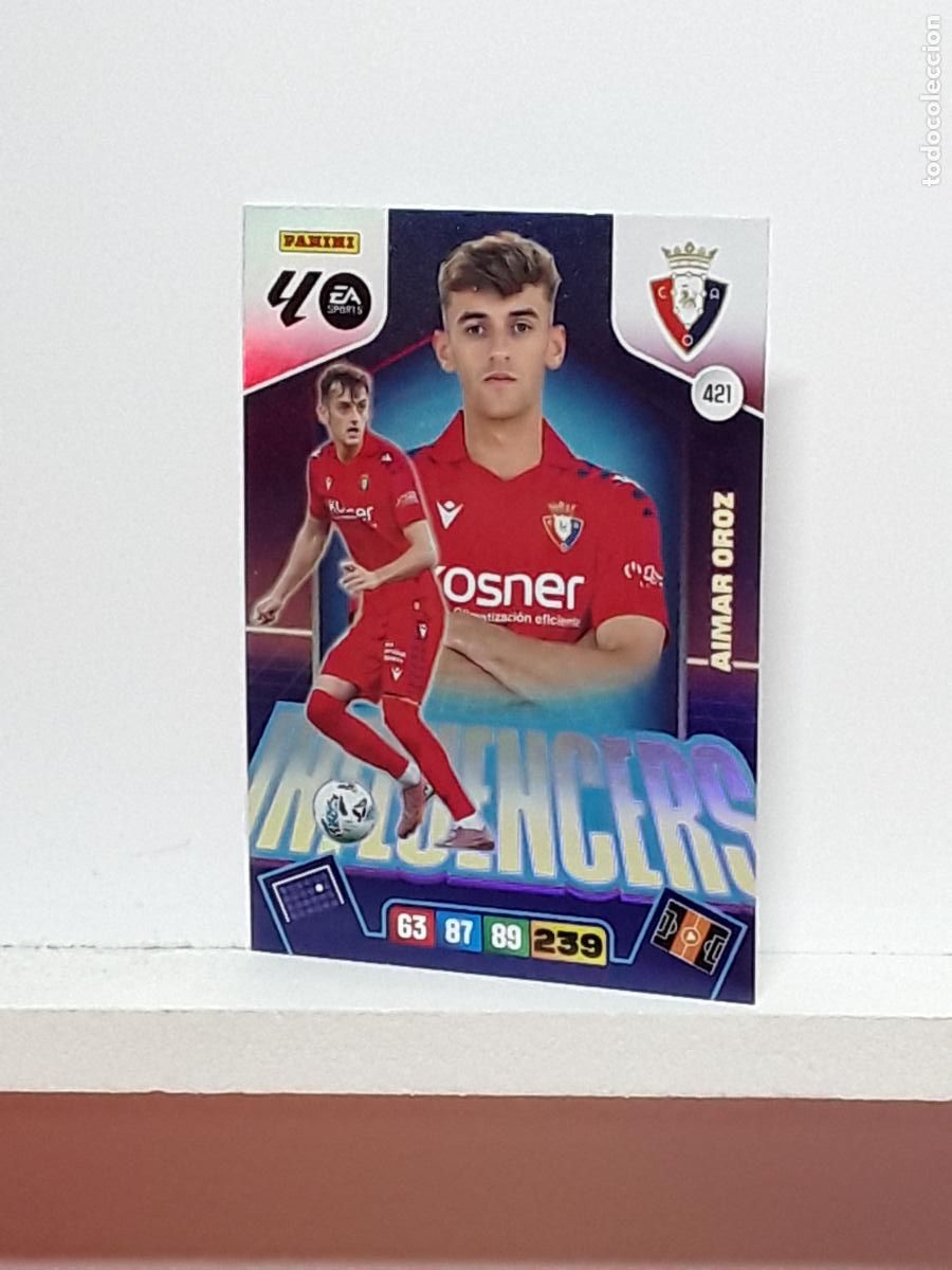 Coleccionismo cromos antiguos: ADRENALYN 2025 2026 25 26 ALBUM PANINI LIGA N 421 OSASUNA INFLUENCERS AIMAR OROZ