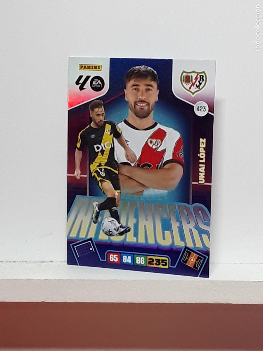 Coleccionismo cromos antiguos: ADRENALYN 2025 2026 25 26 ALBUM PANINI LIGA N 423 RAYO VALLECANO INFLUENCERS UNAI LOPEZ