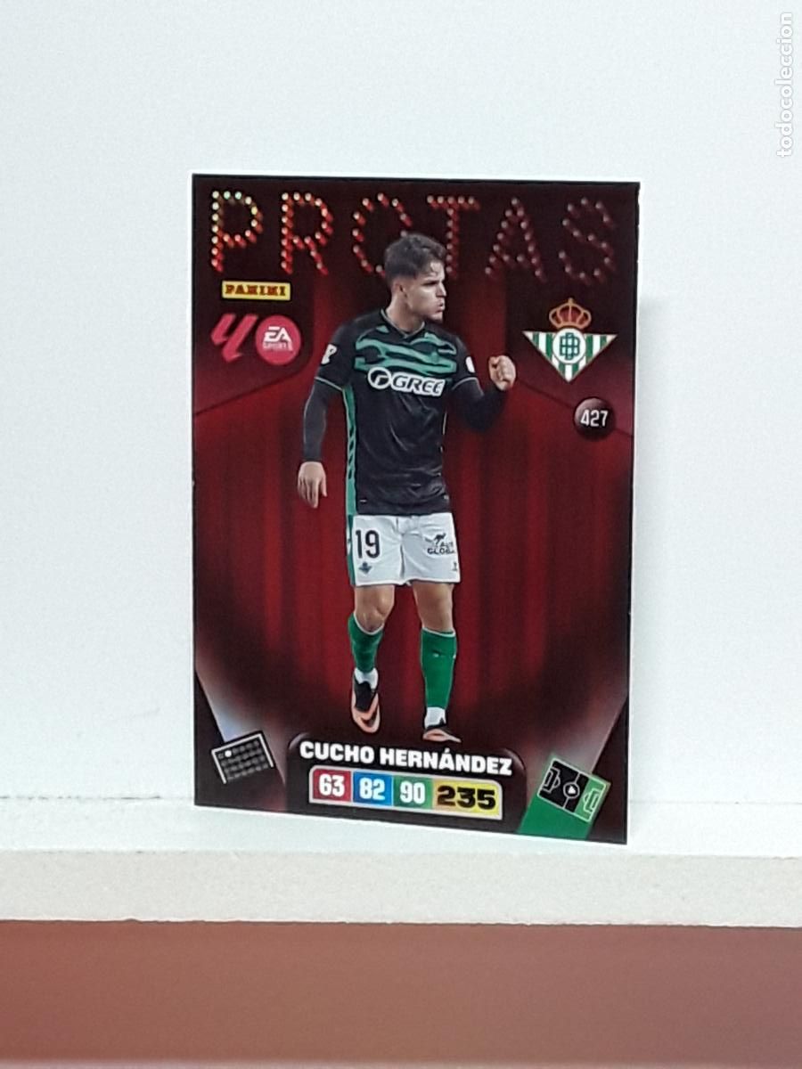 Coleccionismo cromos antiguos: ADRENALYN 2025 2026 25 26 ALBUM PANINI LIGA N 427 BETIS PROTAS CUCHO HERNANDEZ