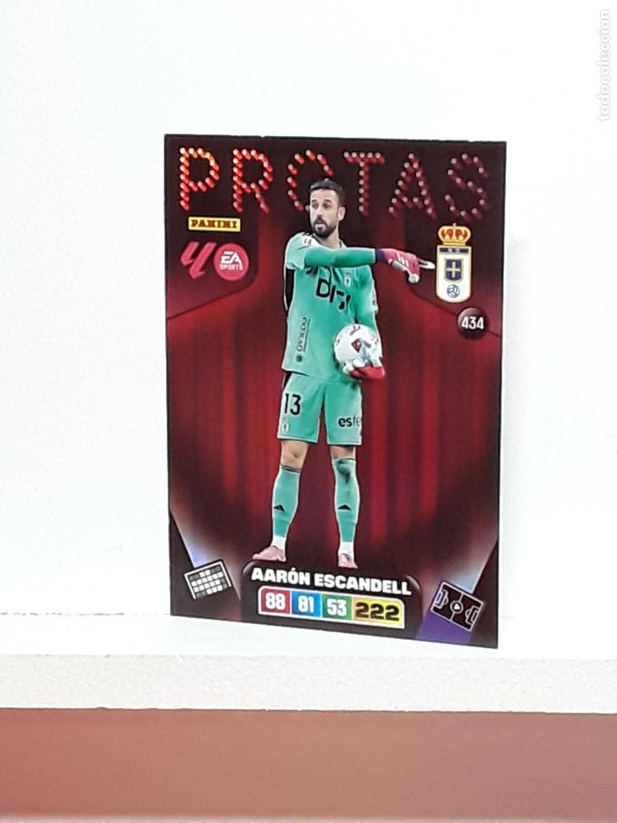 Coleccionismo cromos antiguos: ADRENALYN 2025 2026 25 26 ALBUM PANINI LIGA N 434 OVIEDO PROTAS AARON ESCANDELL