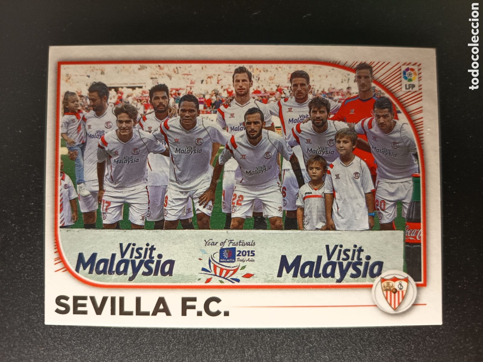 Coleccionismo cromos antiguos: SIN PEGAR CROMO STICKER N&ordm; 21 EQUIPO SEVILLA F.C. COLECCI&Oacute;N LIGA ESTE PANINI 2014-15 2014 2015