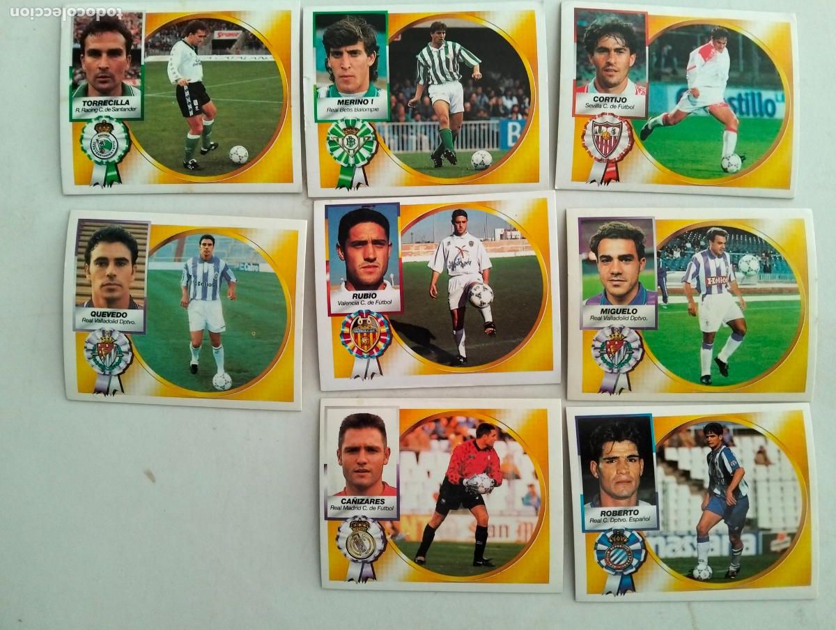 Coleccionismo cromos antiguos: LOTE 8 CROMOS, LIGA 94-95, LIGA BBVA, 1&ordf; DIVISION, COLECCIONES ESTE