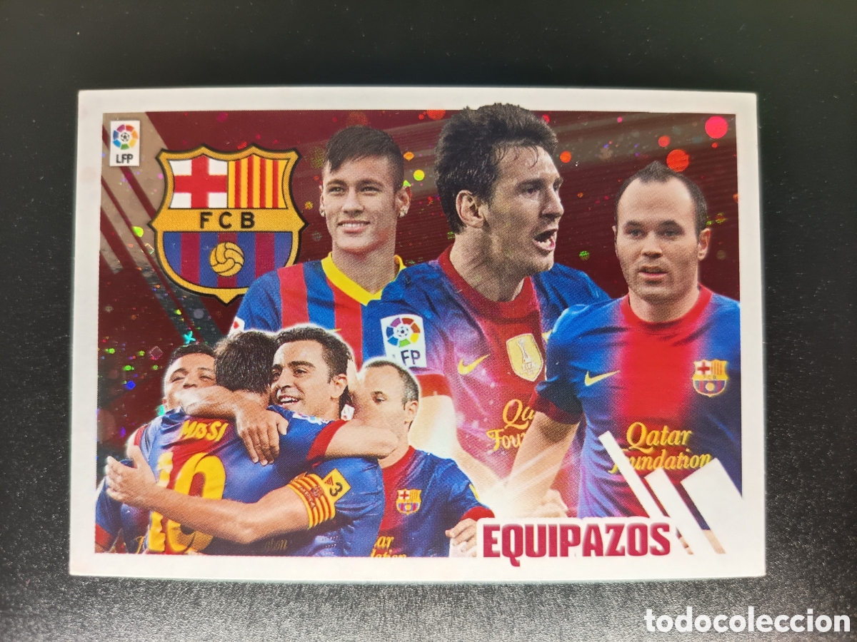 Coleccionismo cromos antiguos: SIN PEGAR CROMO STICKER N&ordm; 4 EQUIPAZOS F.C. BARCELONA COLECCI&Oacute;N LIGA ESTE PANINI 2013-14 2013 2014