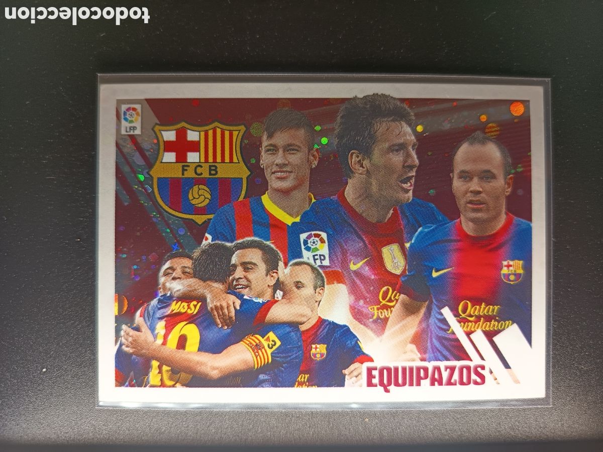 Coleccionismo cromos antiguos: SIN PEGAR CROMO STICKER N&ordm; 4 EQUIPAZOS F.C. BARCELONA COLECCI&Oacute;N LIGA ESTE PANINI 2013-14 2013 2014