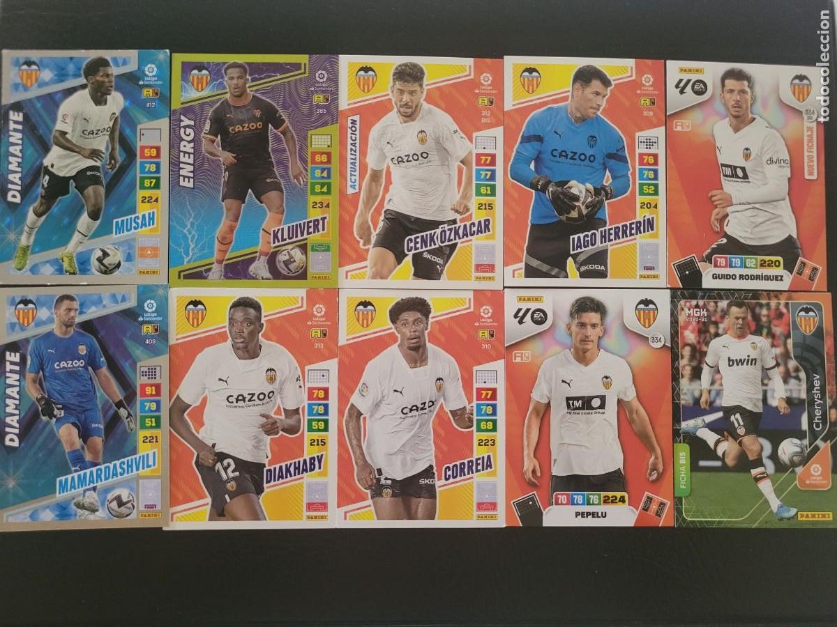 Coleccionismo cromos antiguos: 40 Cartas del Valencia CF, varios a&ntilde;os.